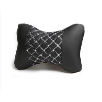 Poduszka na zagłówek komplet 2 szt czerwony/biały haft